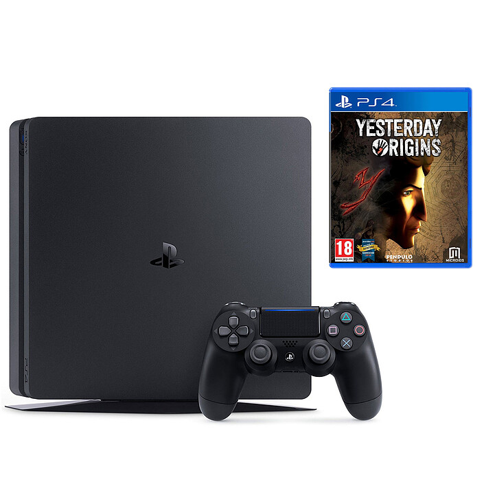 Sony PlayStation 4 Slim (500 Go) - Jet Black + Yesterday Origins OFFERT !