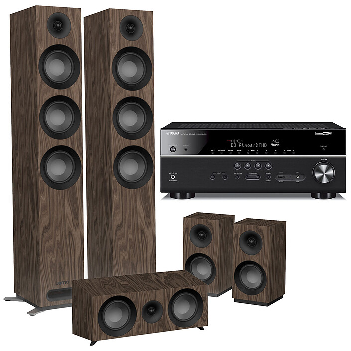 Yamaha HTR-6072 Noir + Jamo S 809 HCS Noyer