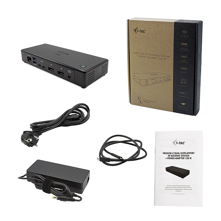 i-tec Thunderbolt 3/USB-C Dual DisplayPort 4K Docking Station + Power Delivery 85W pas cher