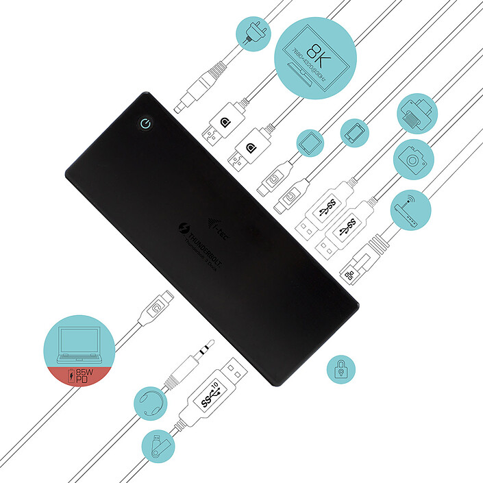 Acheter i-tec Thunderbolt 3/USB-C Dual DisplayPort 4K Docking Station + Power Delivery 85W