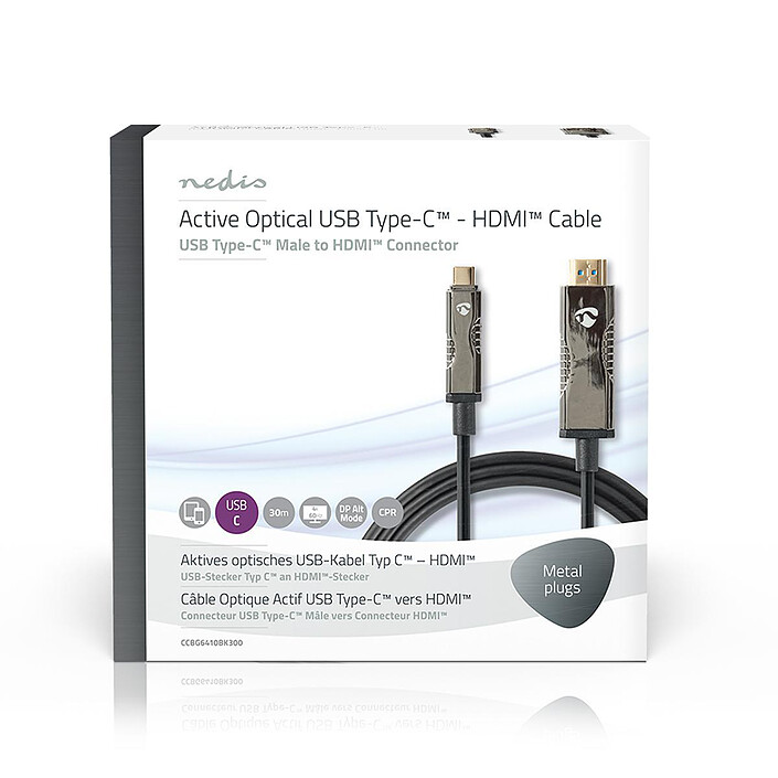 Buy Nedis USB-C to HDMI COA cable 30 m Black