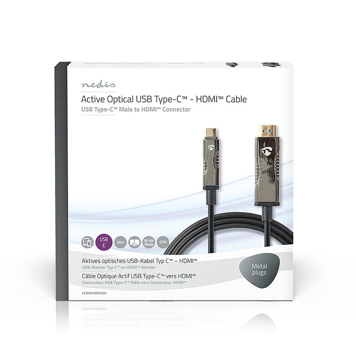 Comprar Cable Nedis USB-C a HDMI COA 20 m Negro