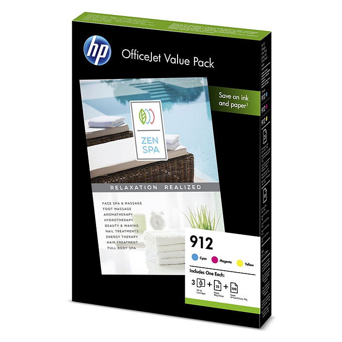HP Officejet 912 Value Pack (6JR41AE) - Cyan, Magenta et Jaune