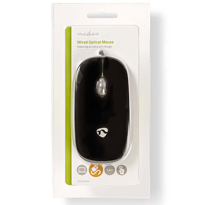 Buy Nedis Wired Optical Mouse Black