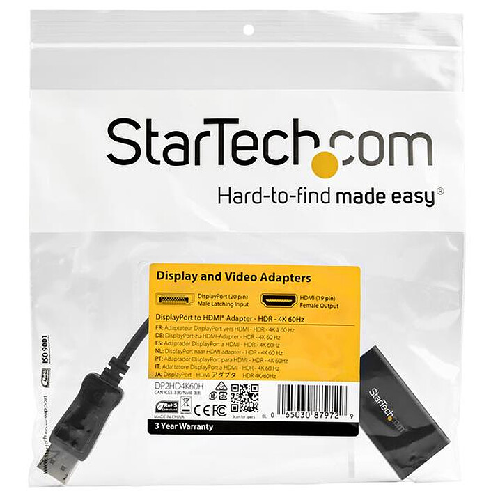 Acheter StarTech.com Câble Adaptateur DisplayPort vers HDMI