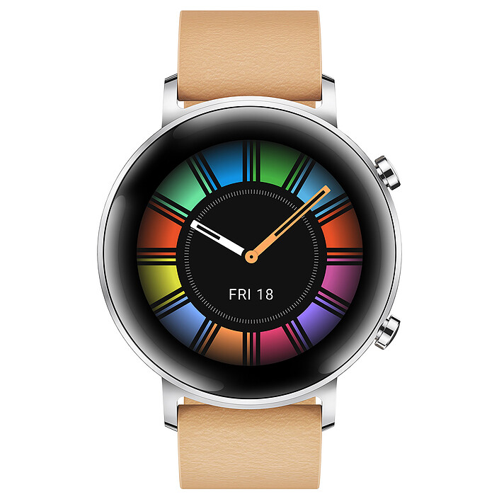 Huawei Watch GT 2 (42 mm / Cuir / Marron)