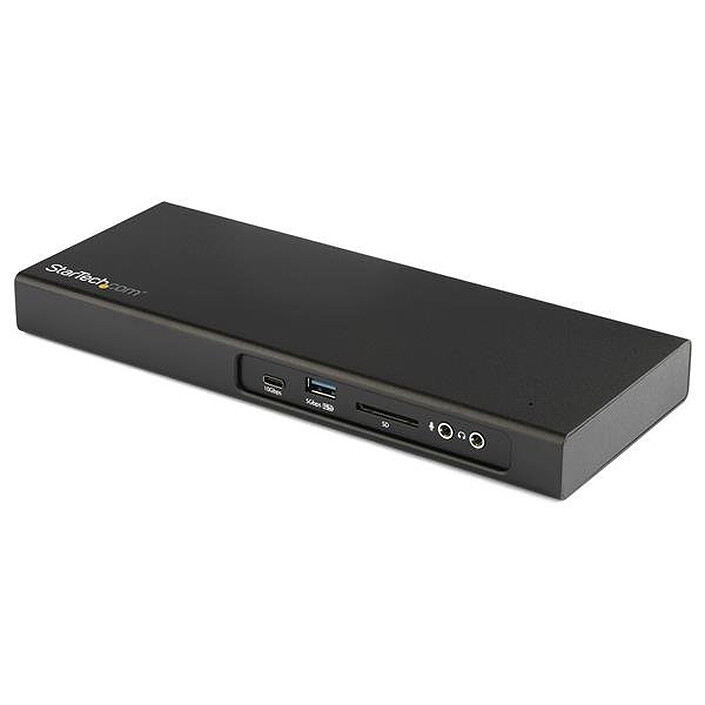 StarTech.com Station d'accueil Thunderbolt 3 double affichage 4K 60 Hz pour PC portable avec emplacement SDD M.2 PCIe et lecteur de carte SD