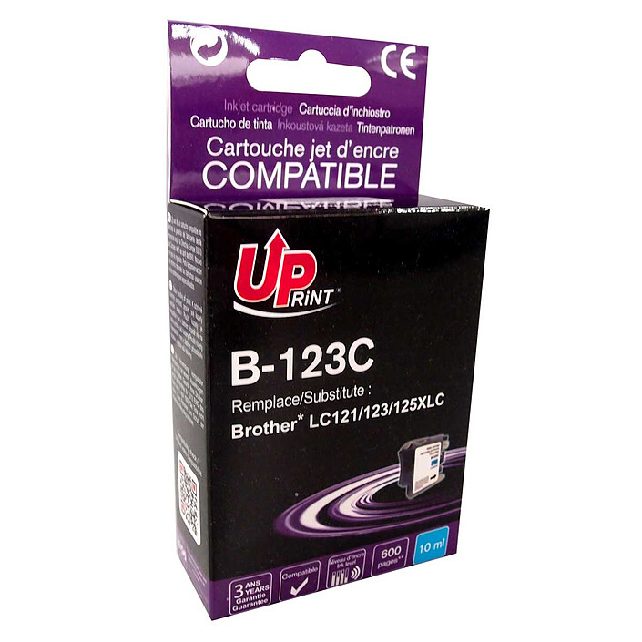 UPrint Cartouche compatible Brother LC123C (Cyan)