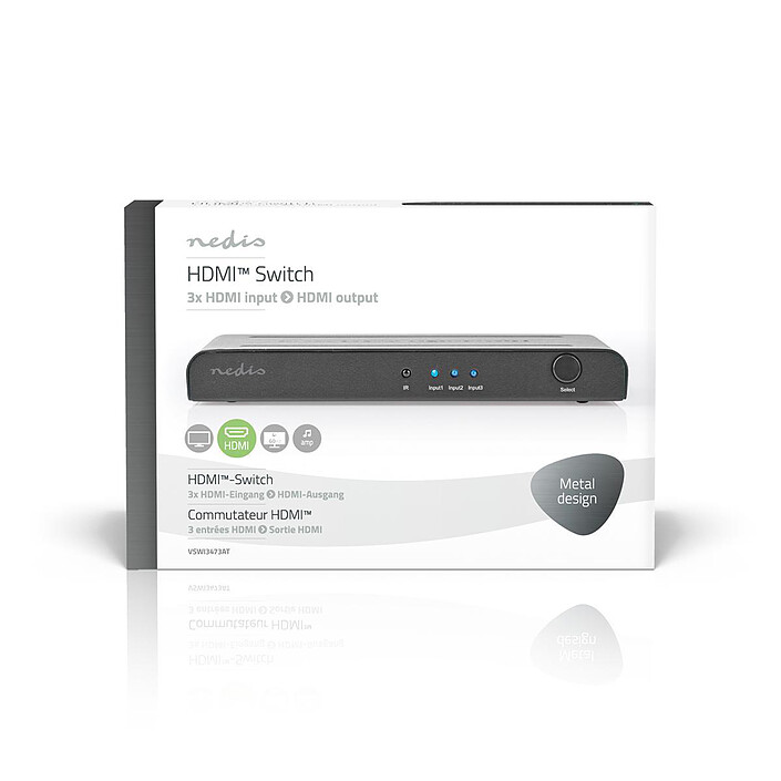 Nedis Switch HDMI 3 ports pas cher