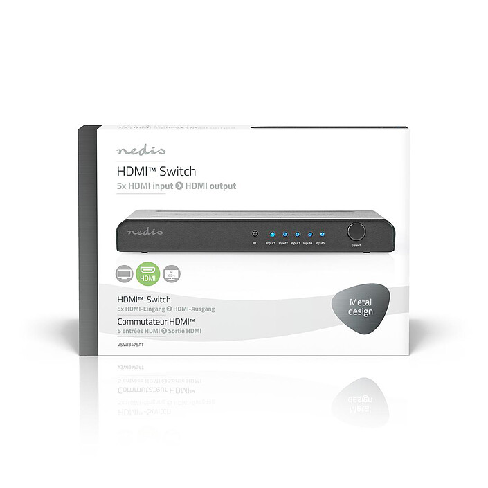 Nedis Switch HDMI 5 puertos a bajo precio