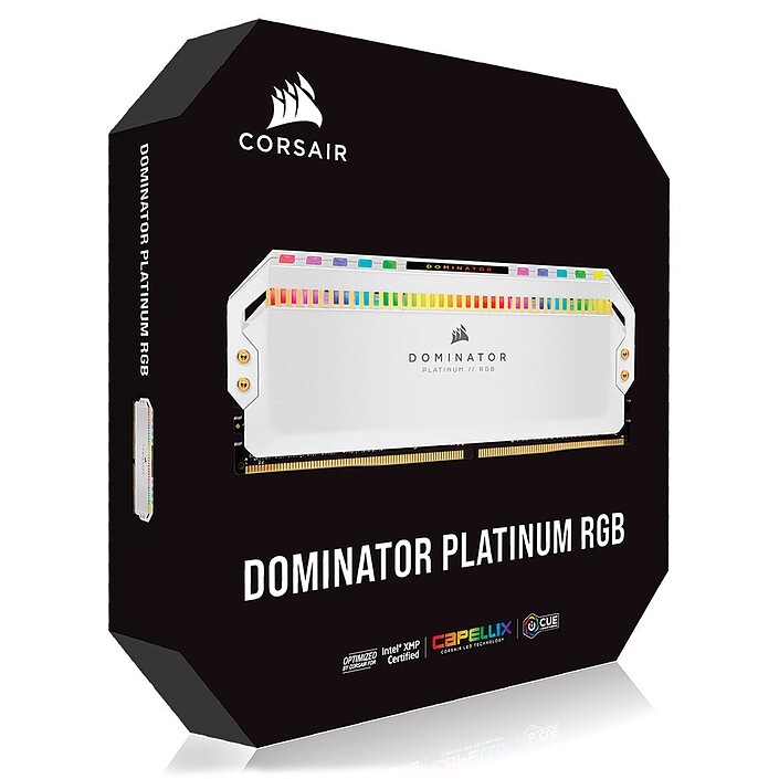 Acheter Corsair Dominator Platinum RGB 32 Go (4 x 8 Go) DDR4 3600 MHz CL18 - Blanc