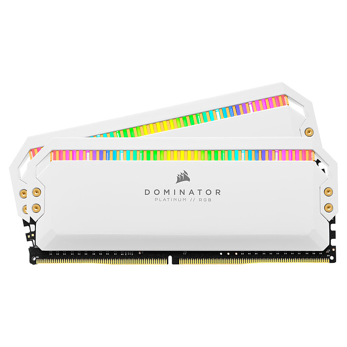 Corsair Dominator Platinum RGB 32 Go (2 x 16 Go) DDR4 4000 MHz CL19 - Blanc