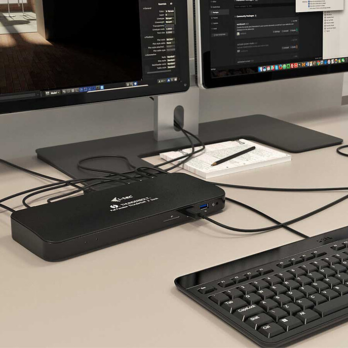 i-tec Thunderbolt 3 Dual 4K Docking Station - USB 3.0 Type-C vers Display Port + 1 x Power Delivery 85W pas cher