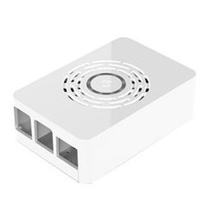Case for Raspberry Pi 4 Model B with power button (White)