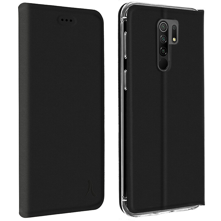 Akashi Etui Folio Porte Carte Noir Xiaomi Redmi 9