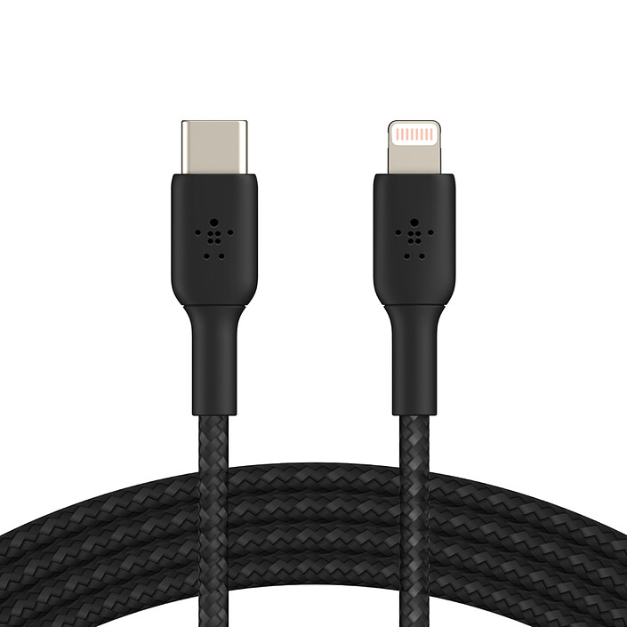 Belkin USB-C to Lightning MFI cable (black) - 1m