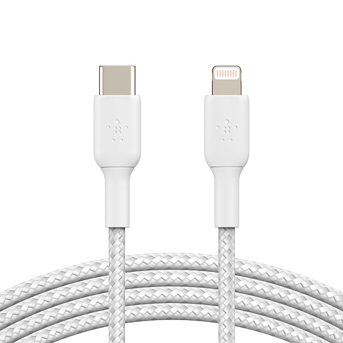 Belkin Câble USB-C vers Lightning MFI renforcé (Blanc) - 1 m