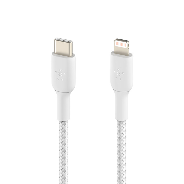 Avis Belkin Câble USB-C vers Lightning MFI renforcé (Blanc) - 1 m