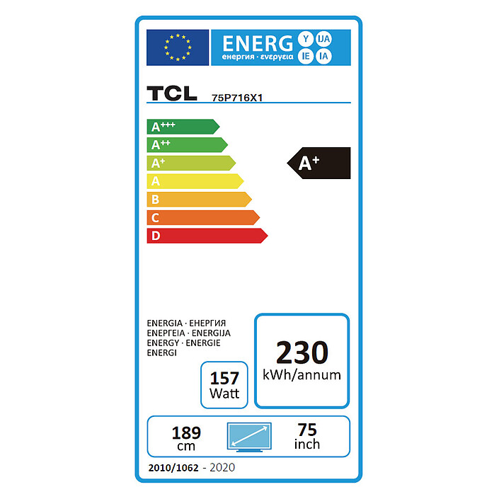 TCL 75P716 pas cher