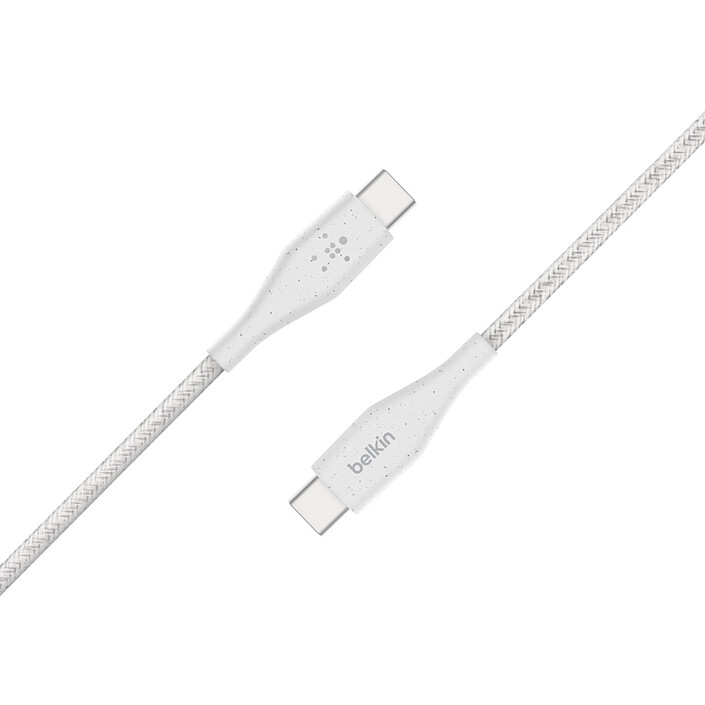 Acheter Belkin Boost Charge USB-C vers USB-C avec sangle de fermeture (Blanc) - 1.2 m