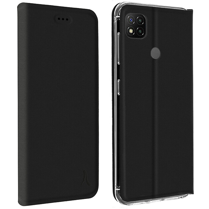Akashi Etui Folio Porte Carte Noir Xiaomi Redmi 9C