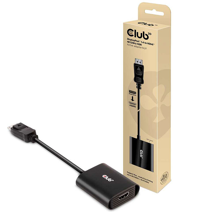 Club 3D Active DisplayPort 1.4 to HDMI 2.1 4K 120Hz Adapter