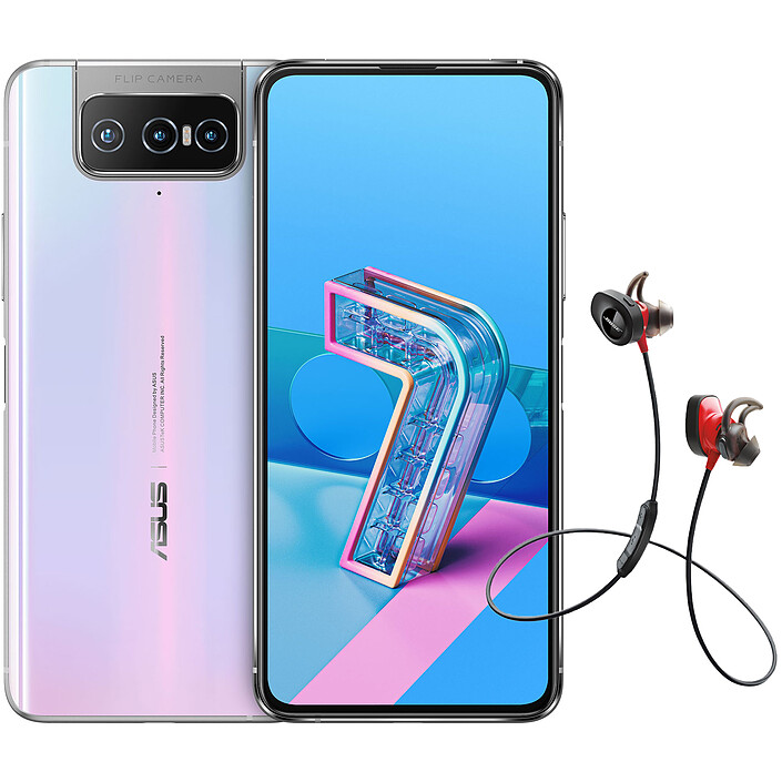 ASUS ZenFone 7 Blanc (8 Go / 128 Go) + Bose SoundSport Pulse