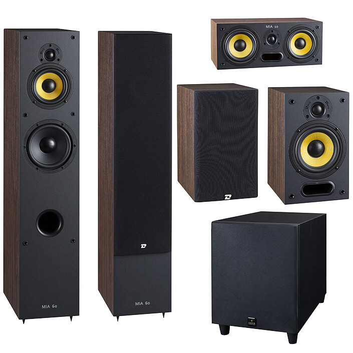 Davis Acoustics Pack Mia 60 5.1 Noyer