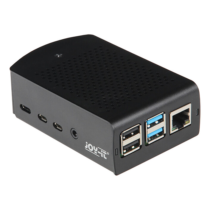 JOY-iT Aluminium Case VESA for Raspberry Pi 4B (black)