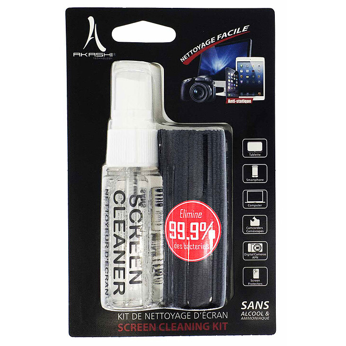 Acheter Akashi Kit de nettoyage écran antibactérien 2-en-1