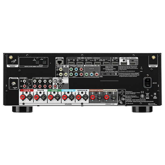 Acheter Denon AVR-X2700H DAB Noir + Cabasse Alcyone 2 Pack 7.1 Noir Brillant