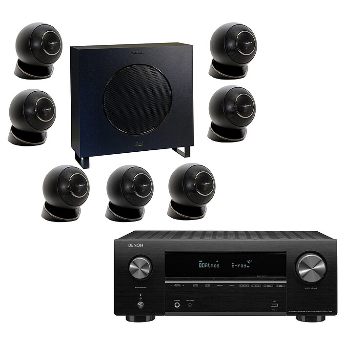 Denon AVR-X2700H DAB Noir + Cabasse Eole 4 Noir 7.1