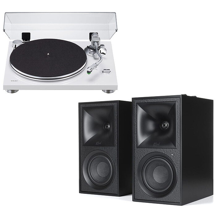 Teac TN-3B White Klipsch The Fives Matt Black