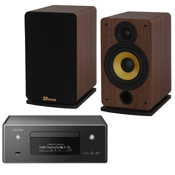 Denon RCD-N11DAB Black Davis Acoustics Eva Walnut