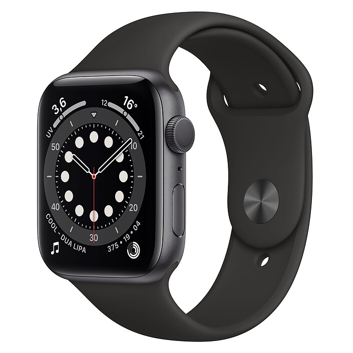 Apple Watch Serie 6 GPS in alluminio Space Gray Sport Band Nero 44 mm