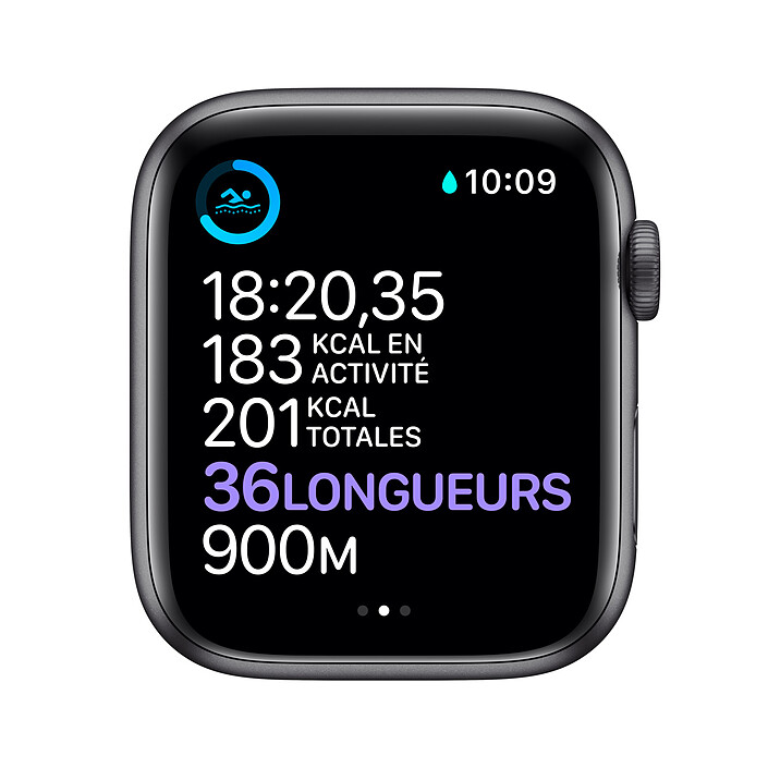 Acquista Apple Watch Serie 6 GPS in alluminio Space Gray Sport Band Nero 44 mm