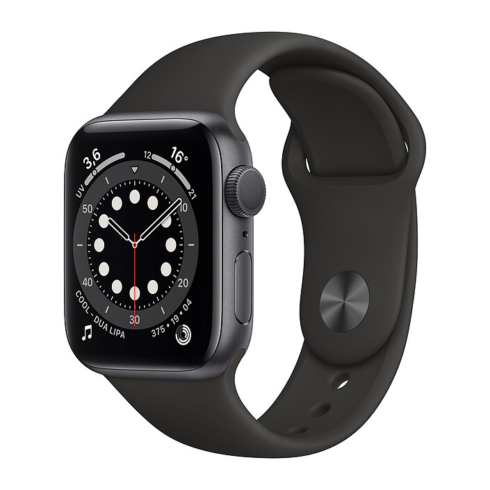 Apple Watch Series 6 GPS Aluminium Space Gray Sport Band Black 40 mm
