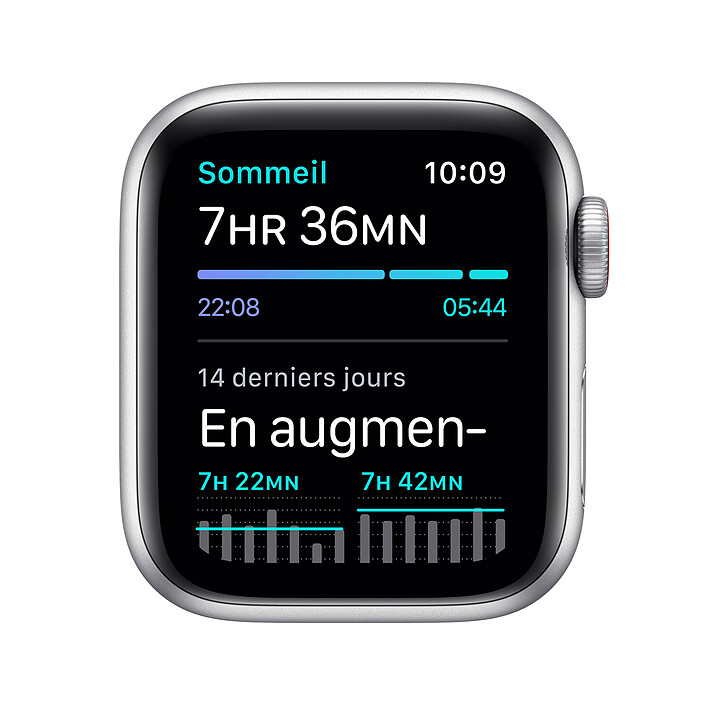 Apple Watch SE GPS + Cellular Silver Aluminium Bracelet Sport White 44 mm pas cher