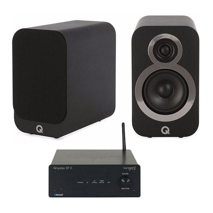 Tangent Ampster BT II + Q Acoustics 3010i Noir