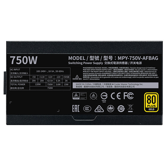 Cooler Master V750 GOLD V2 80PLUS Gold pas cher