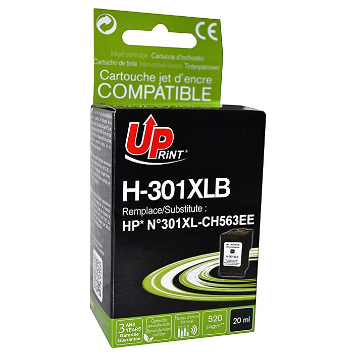 UPrint Cartouche compatible HP 301XL (Noir)