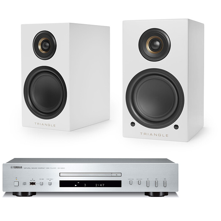 Yamaha CD-S300 Silver Triangle Elara LN01A White Matt