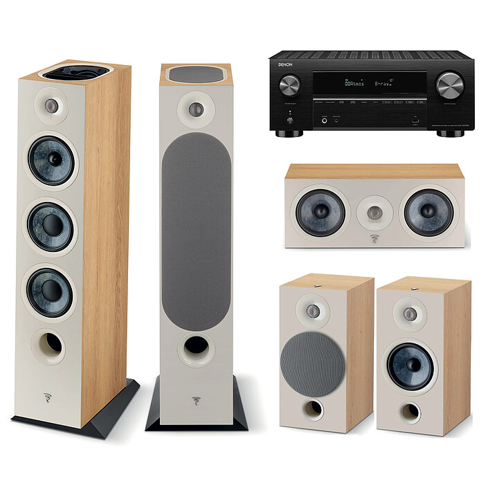 Denon AVC-X3700H Black Focal Pack Chora 826-D Light Wood