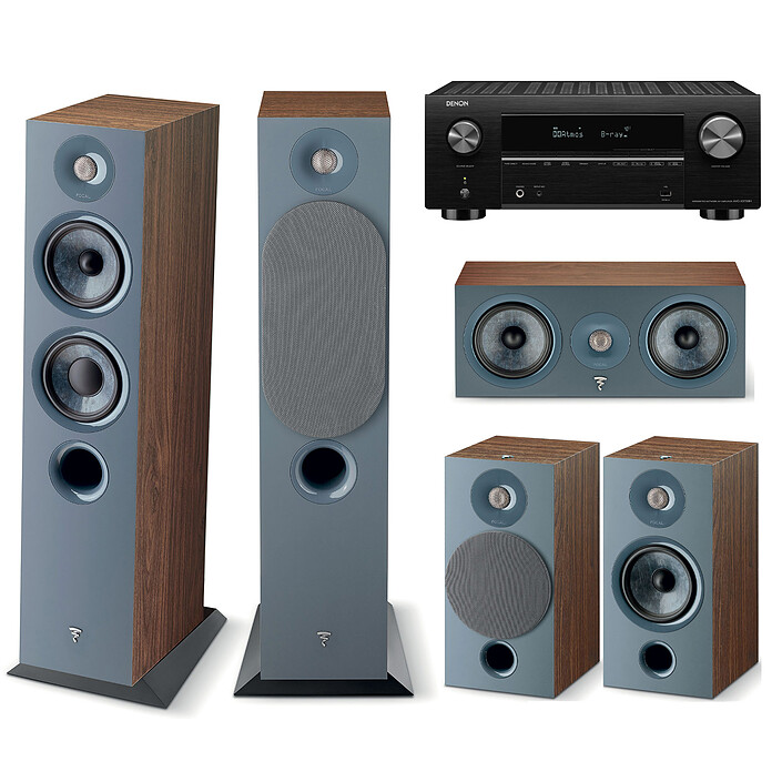 Denon AVC-X3700H Black Focal Pack Chora 816 Dark Wood