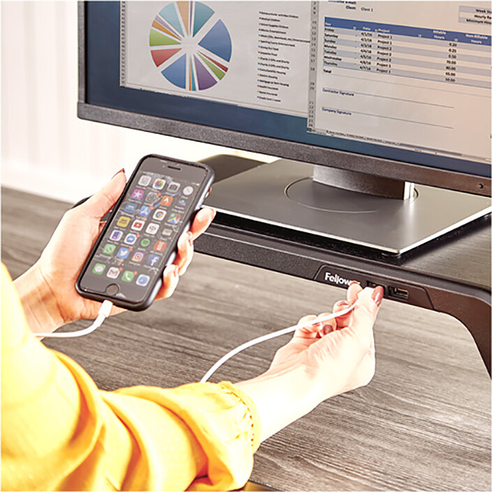 Acquista Supporto per monitor Fellowes Hana - Nero