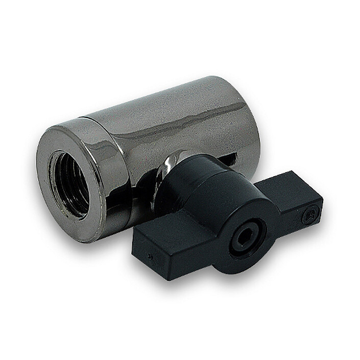 EkWaterBlocks Ball Valve (10 mm) G1/4 - Nickel Noir