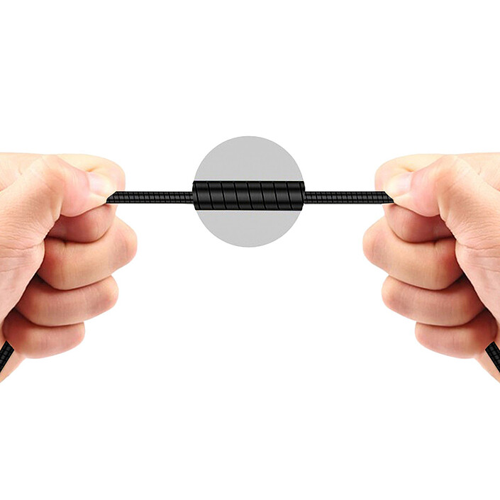 Acheter Akashi Câble Métallique Lightning Certifié MFI Noir