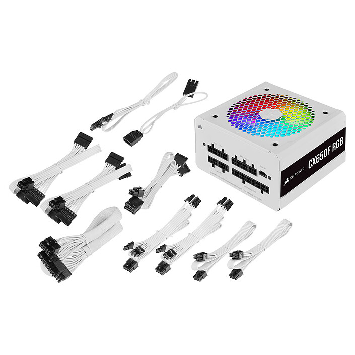 cheap Corsair CX650F RGB 80PLUS Bronze (White)