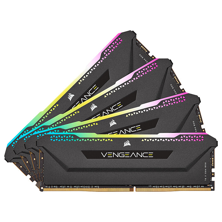 Avis Corsair Vengeance RGB PRO SL Series 64 Go (4 x 16 Go) DDR4 3200 MHz CL16 - Noir