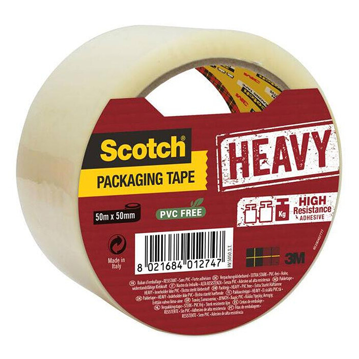 Scotch Rouleaux de ruban adhésif Heavy 50 mm x 50 m Transparent